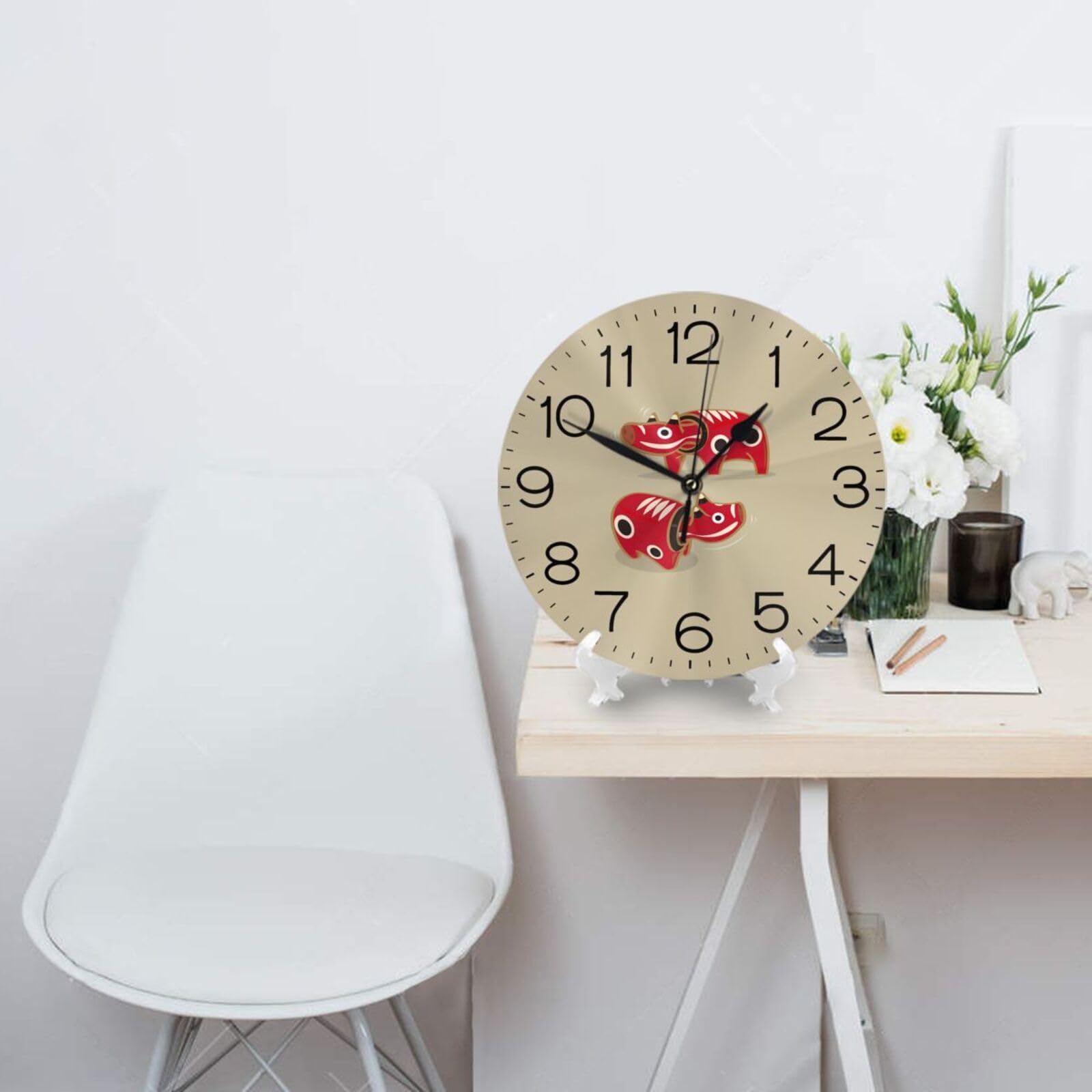 Amazon.co.jp: 赤べこ おもちゃ 福島 会津 掛け時計 おしゃれ 北欧